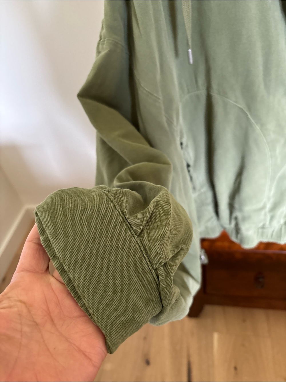 NWT ANTHROPOLOGIE Canvas Oversized Utility Jacket, Cotton,Army Green, Fall LP - Picture 6 of 15